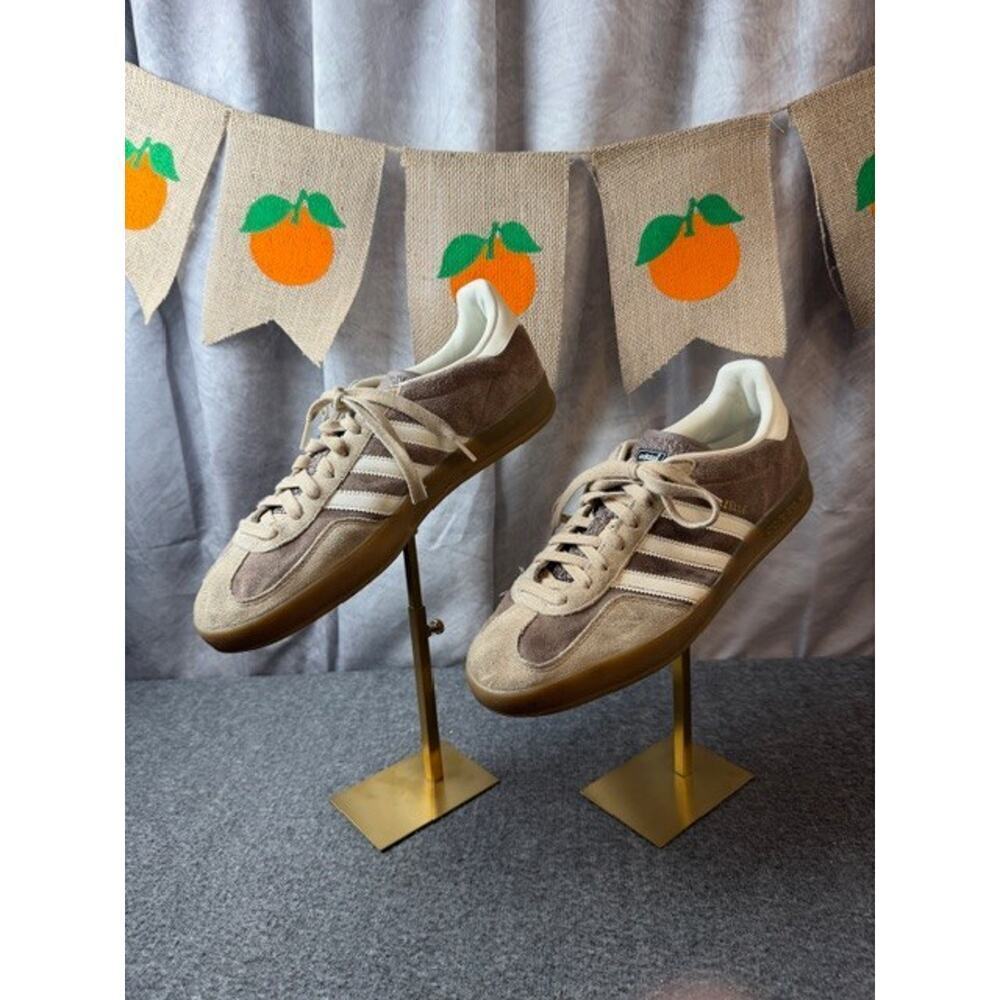 Adidas Gazelle Indoor Sneakers Original Shoes Earth Strata/White IF9646 US 11.5 - Picture 2 of 9